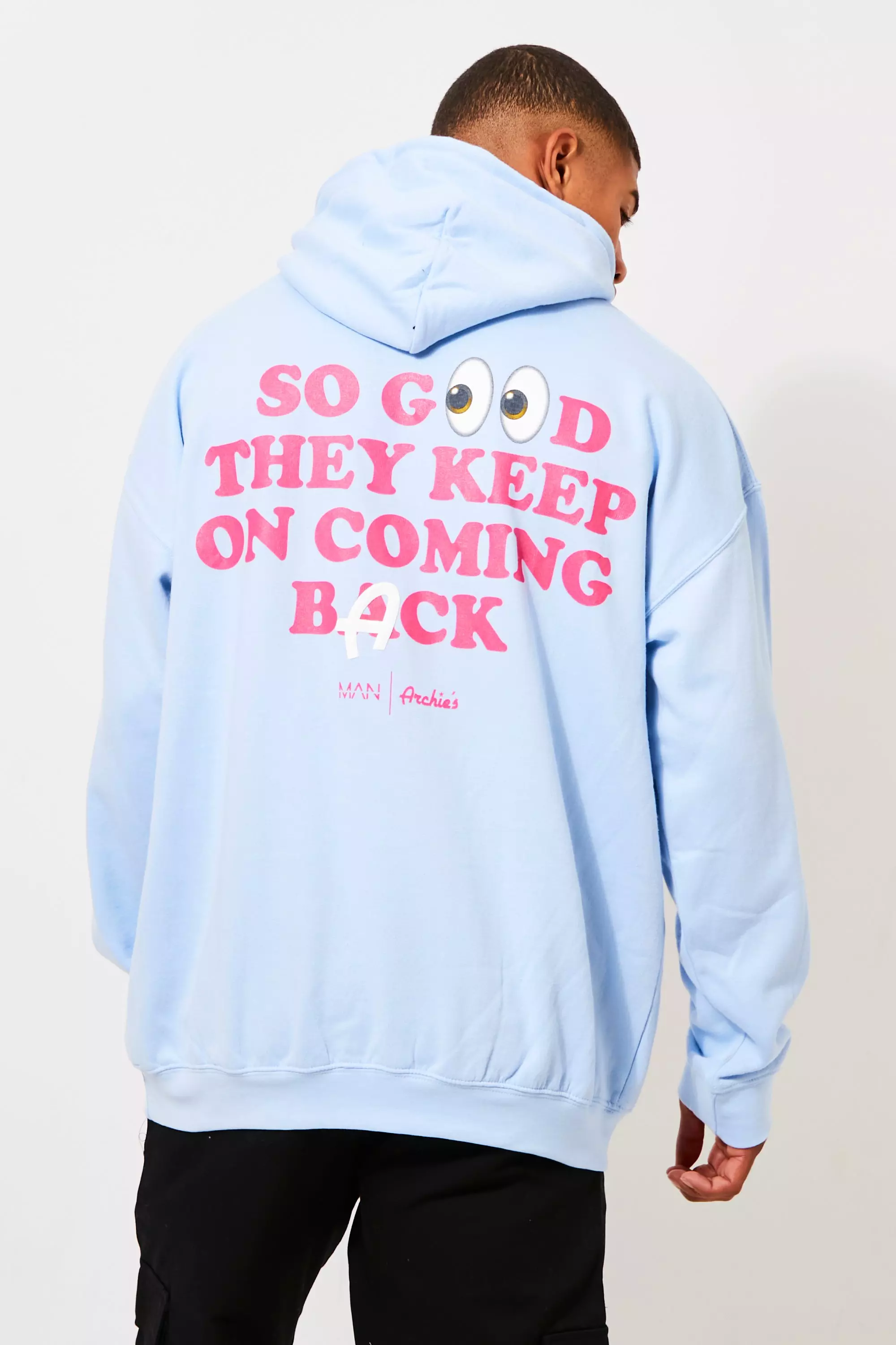 Boohooman best sale blue hoodie